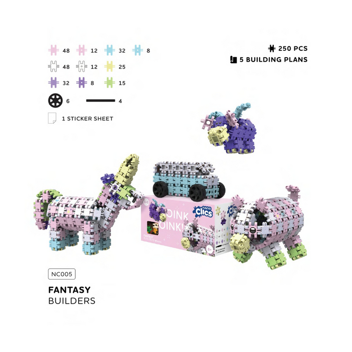 Nano Clics Fantasy 250-Piece Oink Oink